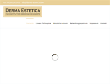 Tablet Screenshot of derma-estetica.com